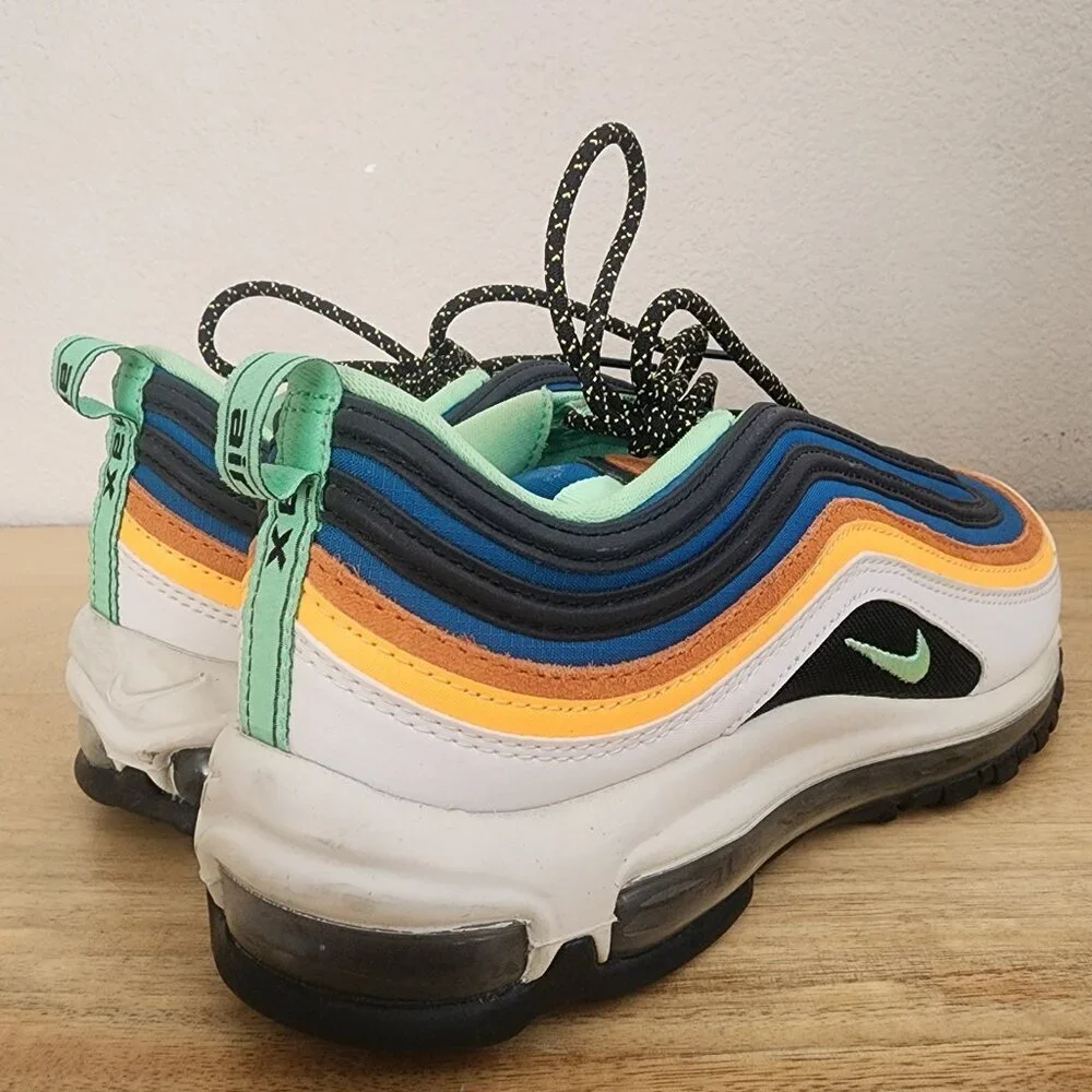 Nike Mens Air Max 97 Trainer Shoes Sneakers CZ7868-300 Green Abyss Black Size 8